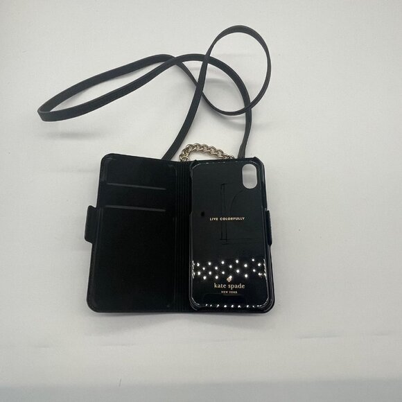 Kate Spade Saffiano Leather iPhone X Crossbody Wallet – Black - Picture 13 of 13